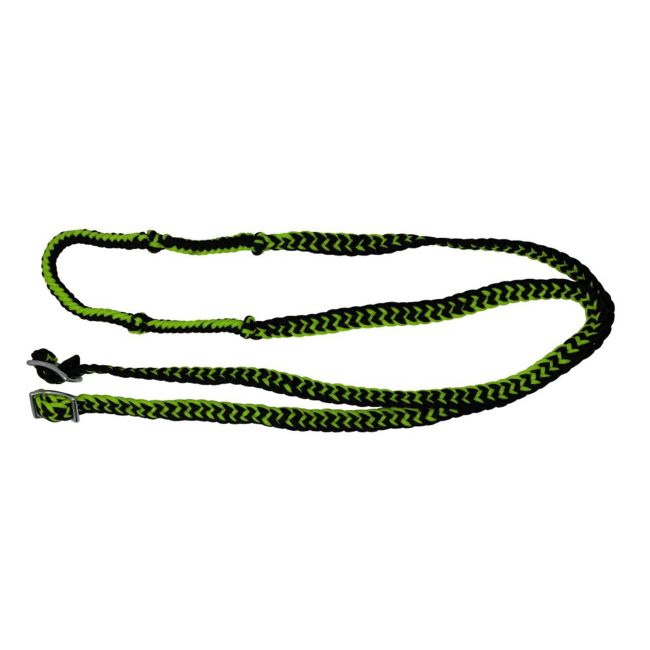 Showman 7' Braided Nylon Barrel Reins with Easy Grip Knots #4