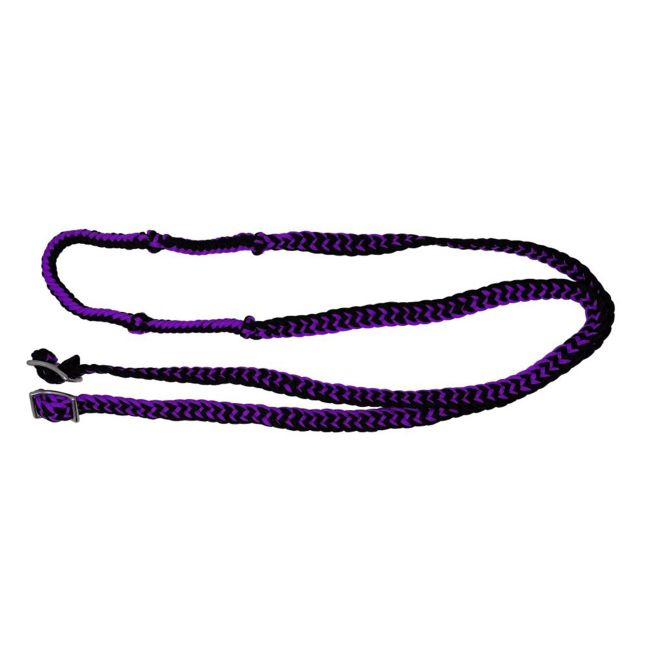 Showman 7' Braided Nylon Barrel Reins with Easy Grip Knots #6