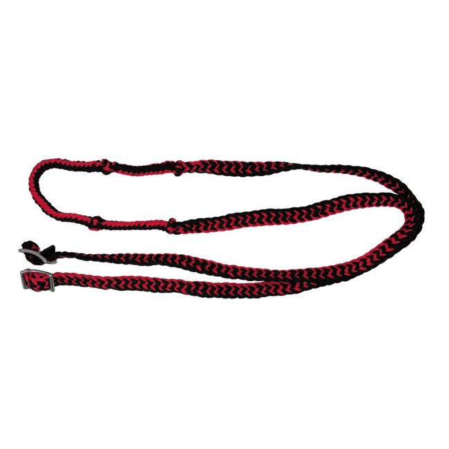 Showman 7' Braided Nylon Barrel Reins with Easy Grip Knots #7