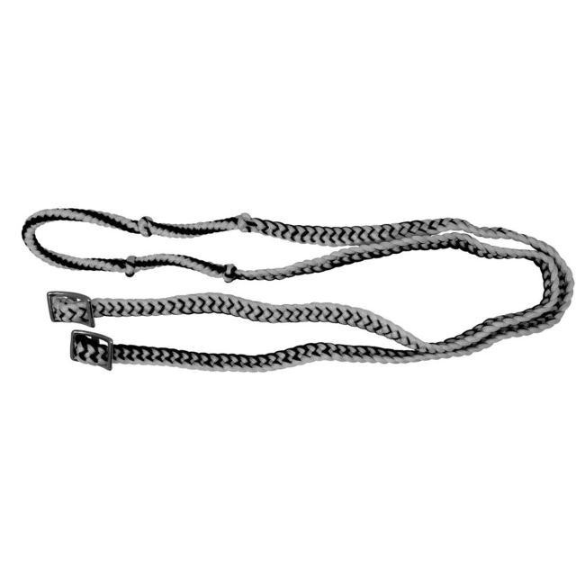 Showman 7' Braided Nylon Barrel Reins with Easy Grip Knots #8