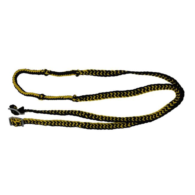 Showman 7' Braided Nylon Barrel Reins with Easy Grip Knots #9