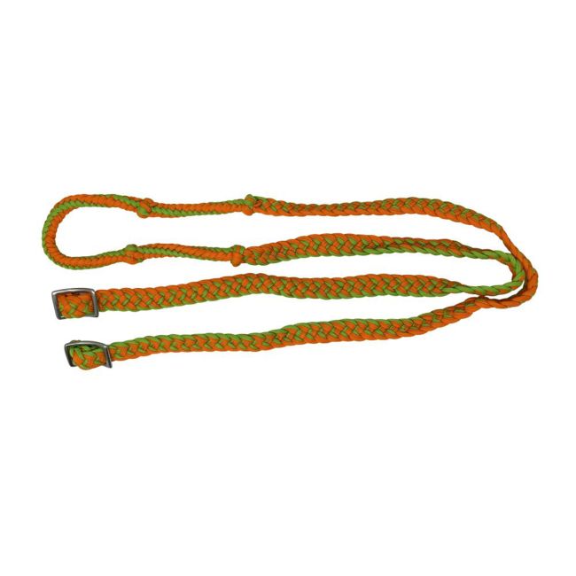 Showman 7' Braided Nylon Barrel Reins with Easy Grip Knots #12