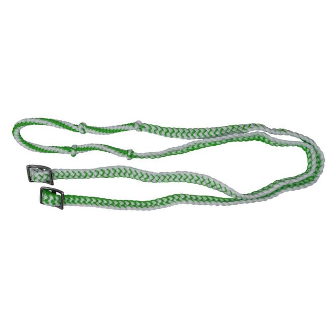 Showman 7' Braided Nylon Barrel Reins with Easy Grip Knots #14