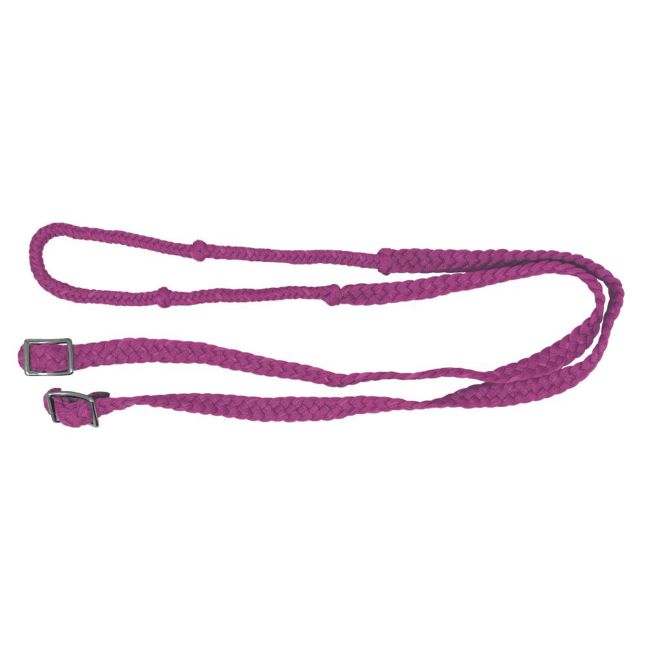 Showman 7' Braided Nylon Barrel Reins with Easy Grip Knots #16