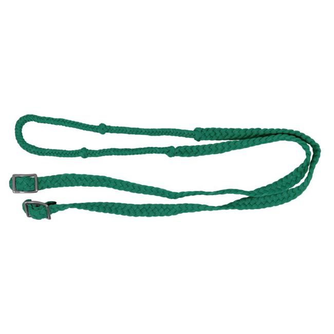 Showman 7' Braided Nylon Barrel Reins with Easy Grip Knots #18