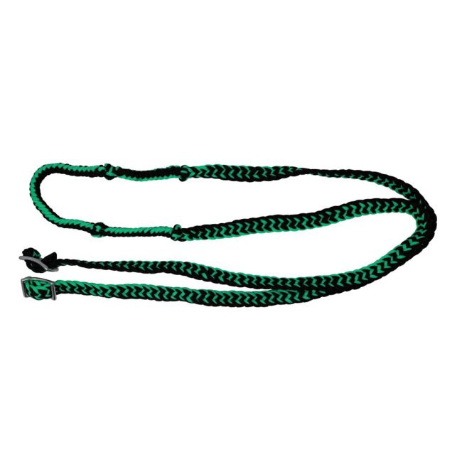 Showman 7' Braided Nylon Barrel Reins with Easy Grip Knots #19