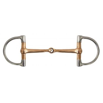 Showman 5" copper snaffle D ring bit