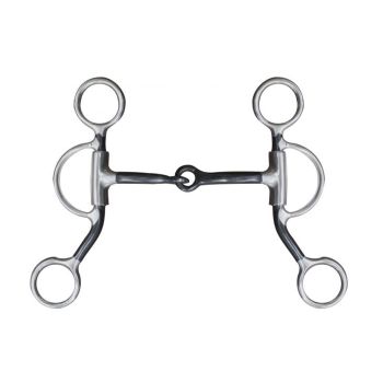 Showman stainless steel swivel snaffle bit with 5" sweet iron mouth