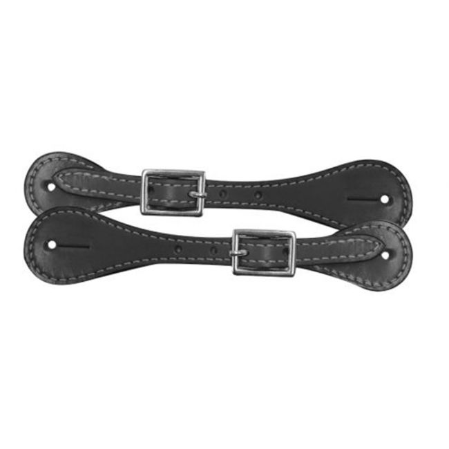 Youth leather spur straps. Easily adjust with nickel plated buckle 6"-8" #2