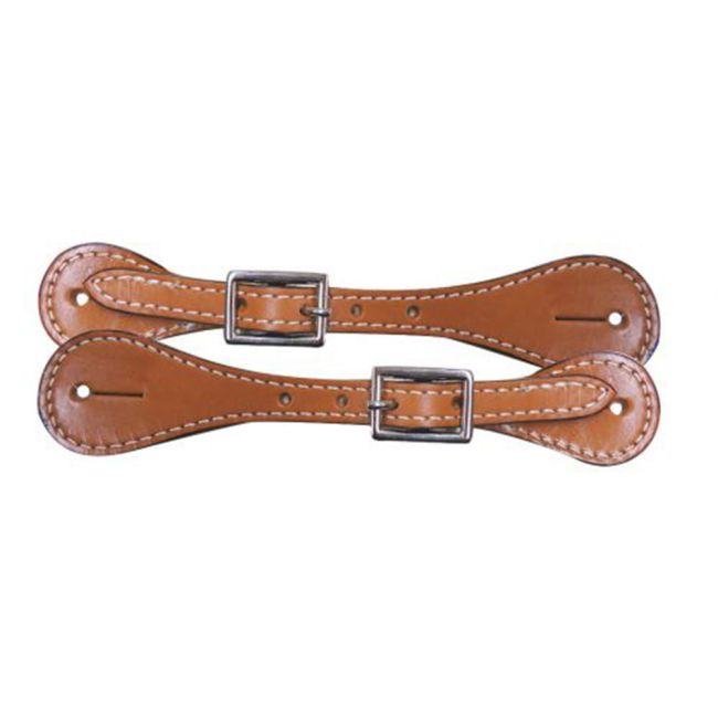 Youth leather spur straps. Easily adjust with nickel plated buckle 6"-8" #4