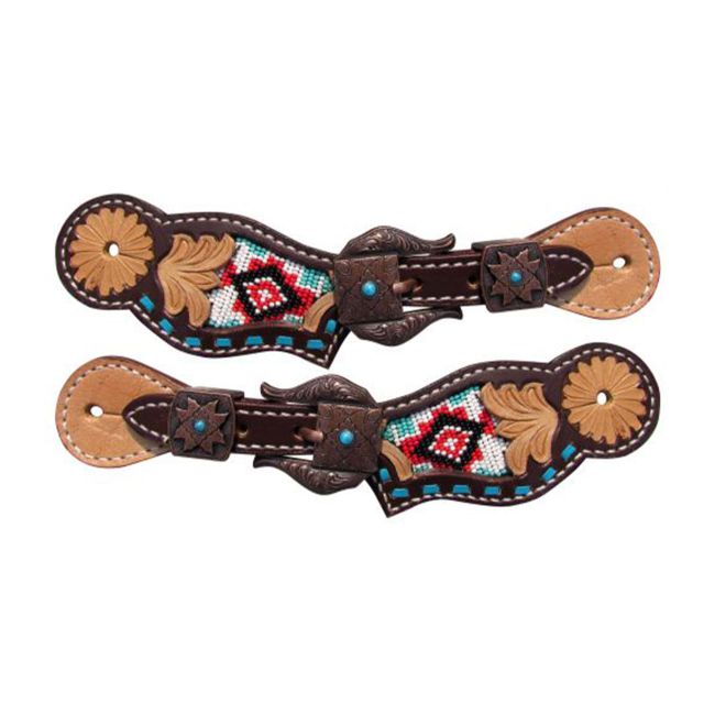 Showman Youth Navajo Beaded Spur Straps