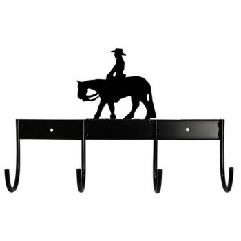 4 Hook tack rack with pleasure horse