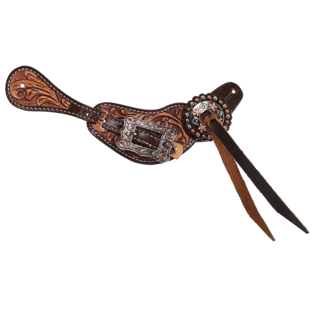 Showman Ladie's Argentina Cow Leather Tumbleweed Spur Strap #2