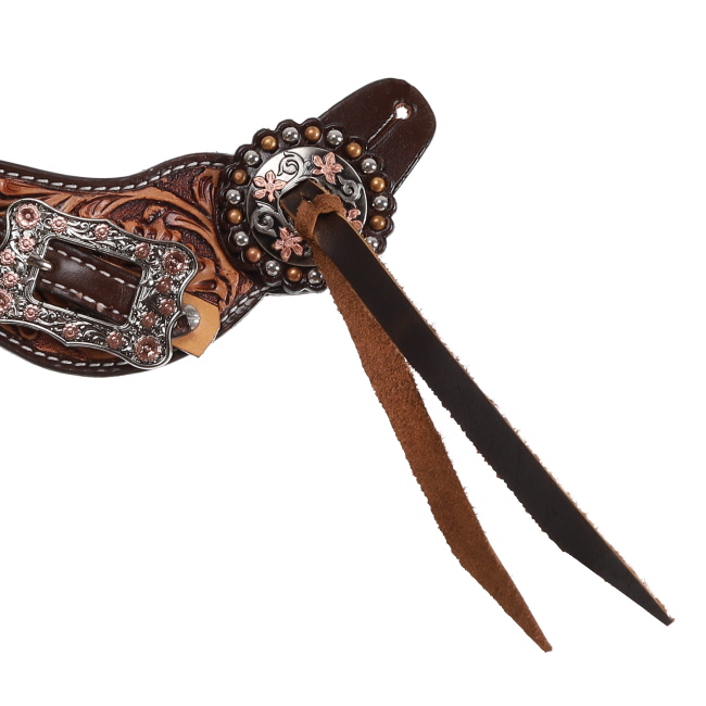 Showman Ladie's Argentina Cow Leather Tumbleweed Spur Strap #3