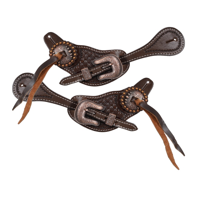 Showman Ladie's Argentina Cow Leather Copper Ridge Spur Strap