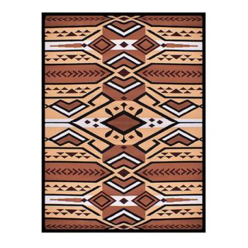 Large Southwest Design print area rug. Measures 5' x 6.5'