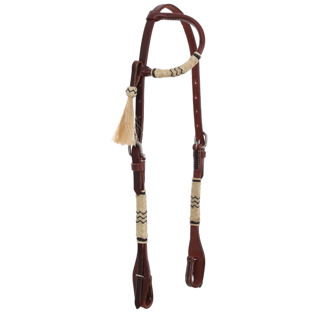 Showman Argentina Cow Leather Classic Rawhide One Ear Headstall