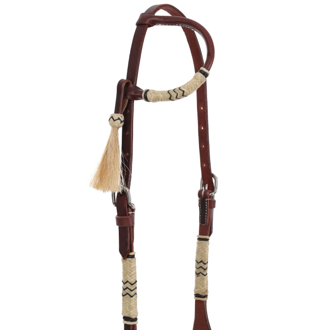 Showman Argentina Cow Leather Classic Rawhide One Ear Headstall #2