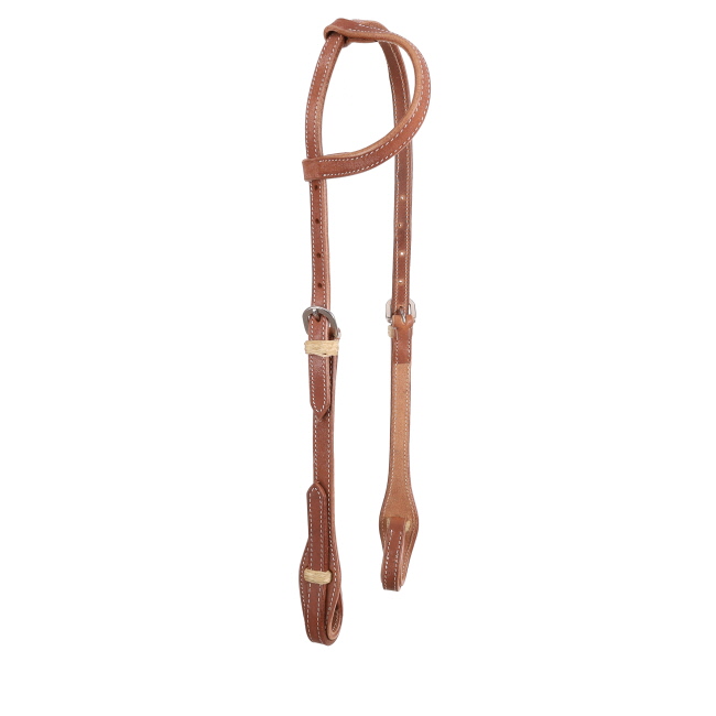 Showman Argentina Cow Leather One Ear Headstall with Rawhide Keepers