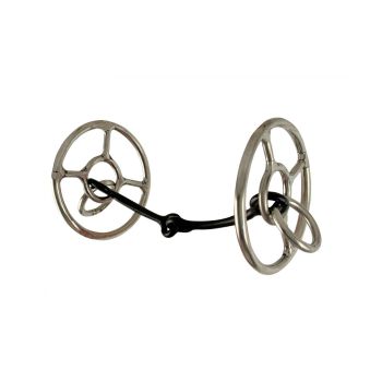 Showman Double Ring Single Joint Sweet iron Snaffle Bit with 4 1/2" Mouth