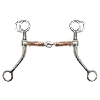 Showman Stainless Steel Tom Thumb Bit with 5" Copper Wrapped snaffle Mouth