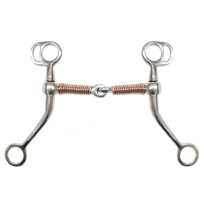 Showman Stainless Steel Tom Thumb Bit with 5" Copper Wrapped snaffle Mouth