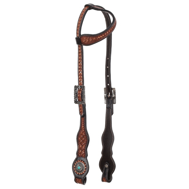 Showman Argentina Cow Leather Regal Loop One Ear Headstall