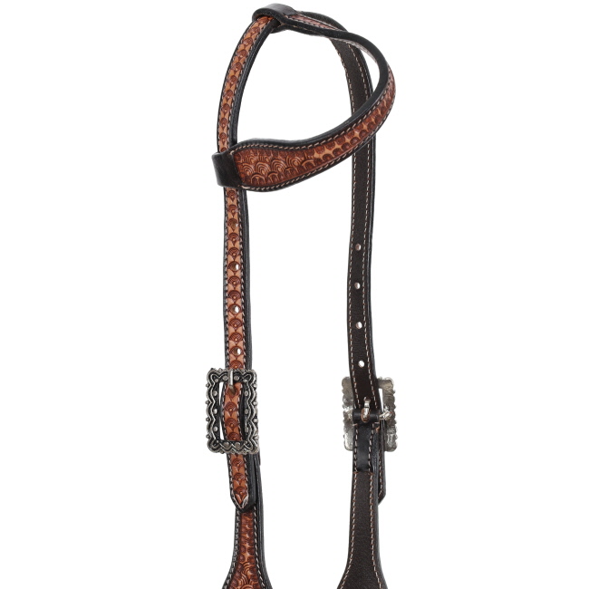 Showman Argentina Cow Leather Regal Loop One Ear Headstall #2