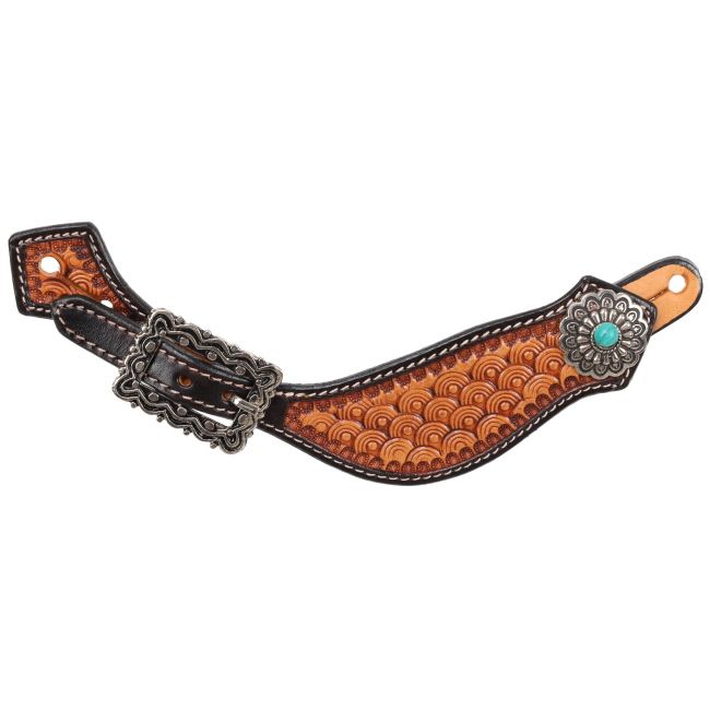 Showman Ladie's Argentina Cow Leather Regal Loop Spur Strap #2