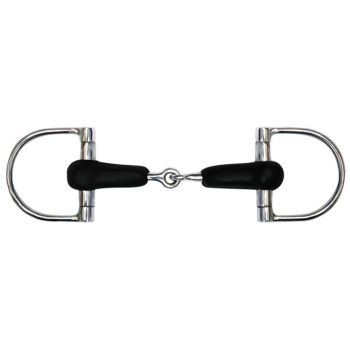 Showman stainless steel dee ring bit with rubber mouth