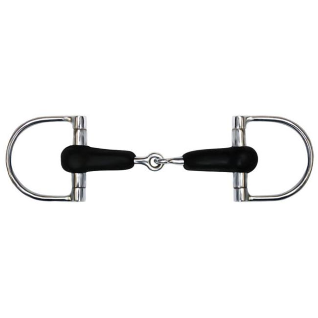 Showman stainless steel dee ring bit with rubber mouth