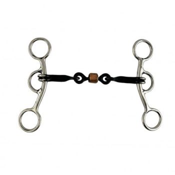 Showman stainless steel JR Cowhorse bit with a center dog bone