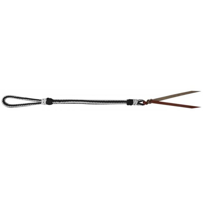 Showman Two Tone Braided Nylon Quirt with Leather Popper #2