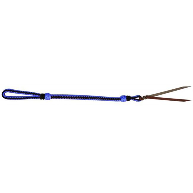 Showman Two Tone Braided Nylon Quirt with Leather Popper #3