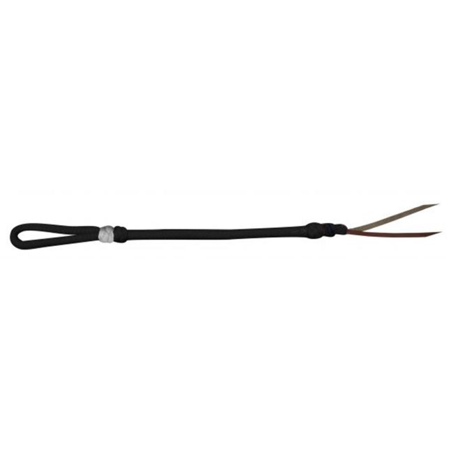 Showman Two Tone Braided Nylon Quirt with Leather Popper #4