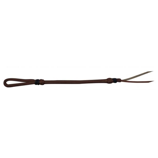 Showman Two Tone Braided Nylon Quirt with Leather Popper #5