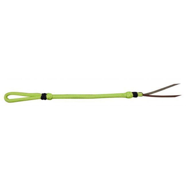 Showman Two Tone Braided Nylon Quirt with Leather Popper #6