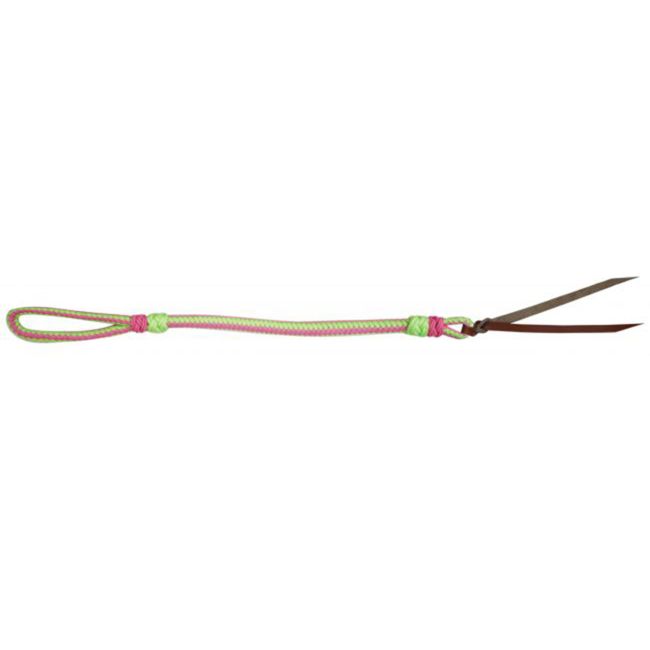 Showman Two Tone Braided Nylon Quirt with Leather Popper #8