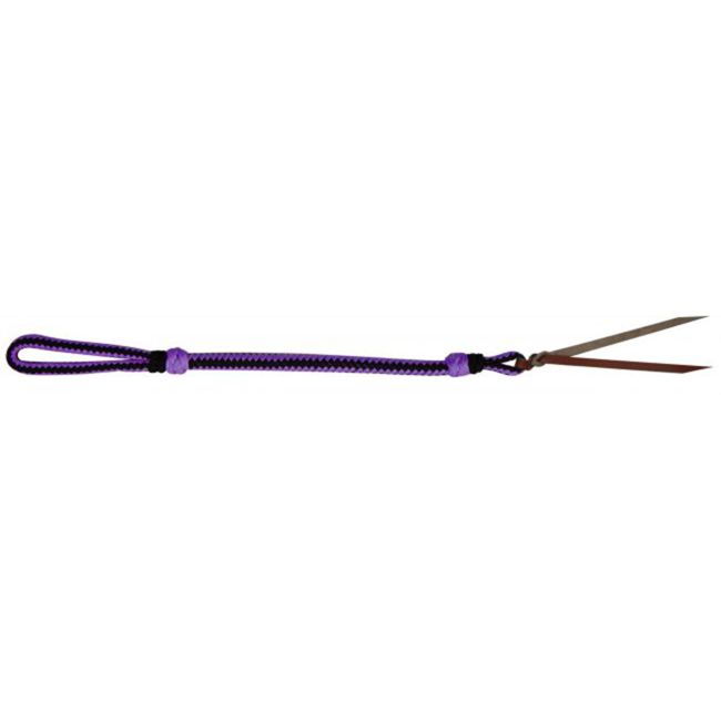 Showman Two Tone Braided Nylon Quirt with Leather Popper #12