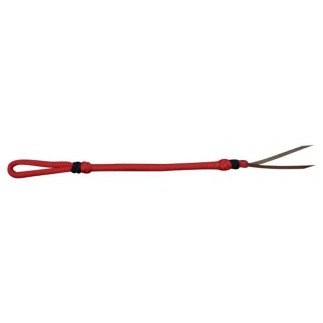 Showman Two Tone Braided Nylon Quirt with Leather Popper #13