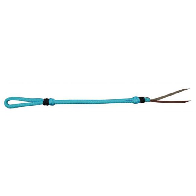 Showman Two Tone Braided Nylon Quirt with Leather Popper #14