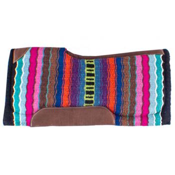 Showman 34" x 36" x 3/4" Stripes Memory Felt Bottom Saddle Pad