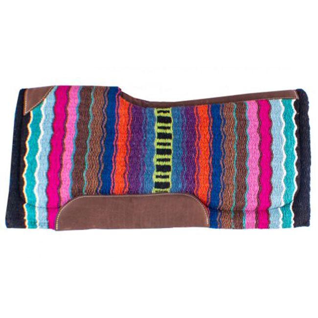 Showman 34" x 36" x 3&#47;4" Stripes Memory Felt Bottom Saddle Pad