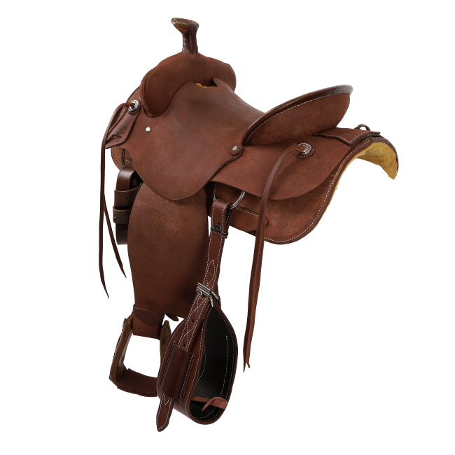 Showman Legacy Series Roughout Roping Saddle - 15, 16, 17 Inch #2