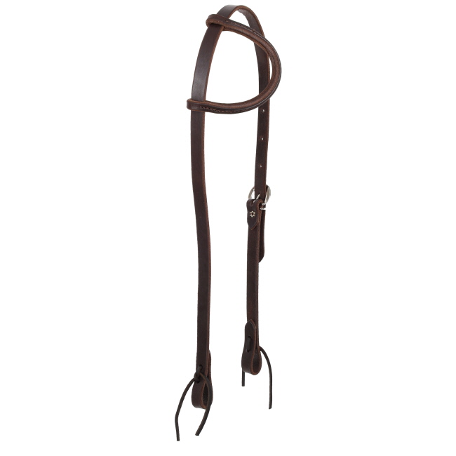 Dark Oiled Premium Harness Leather One Ear Headstall #2