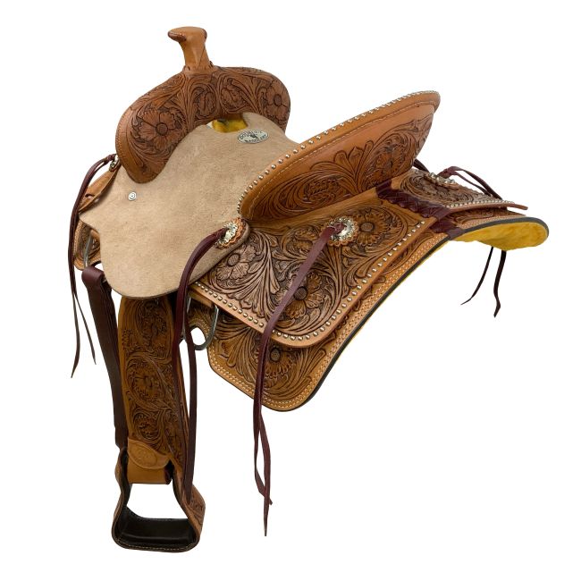 Double T Rustler's Rose Roper Style Saddle - 13 Inch #2