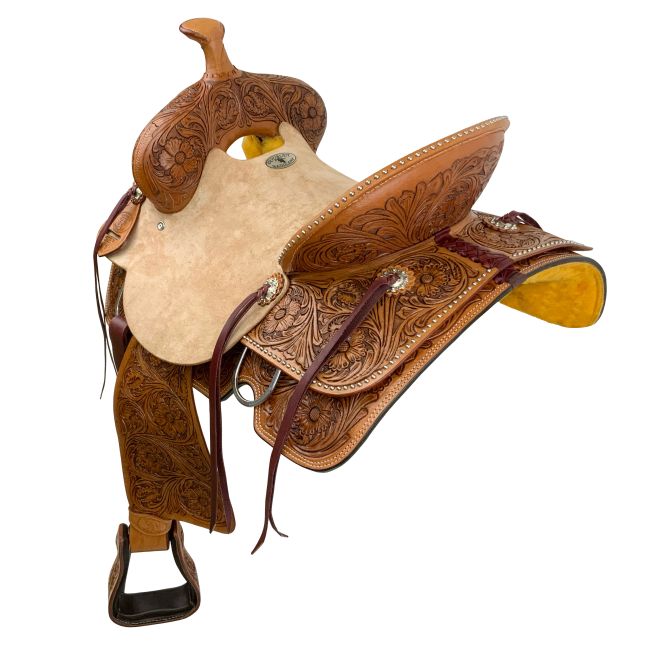 Double T Rustler's Rose Roper Style Saddle - 16 Inch #2