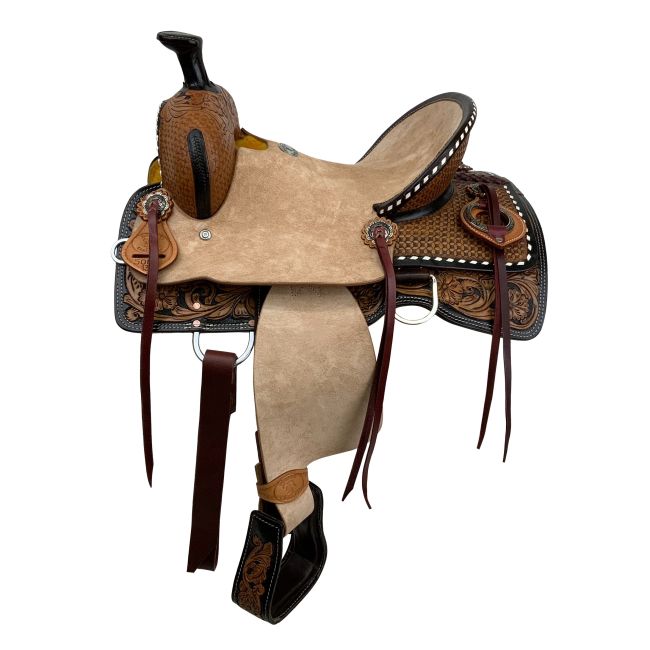 Double T Wildflower Wrangler Roper Style Saddle - 13 Inch