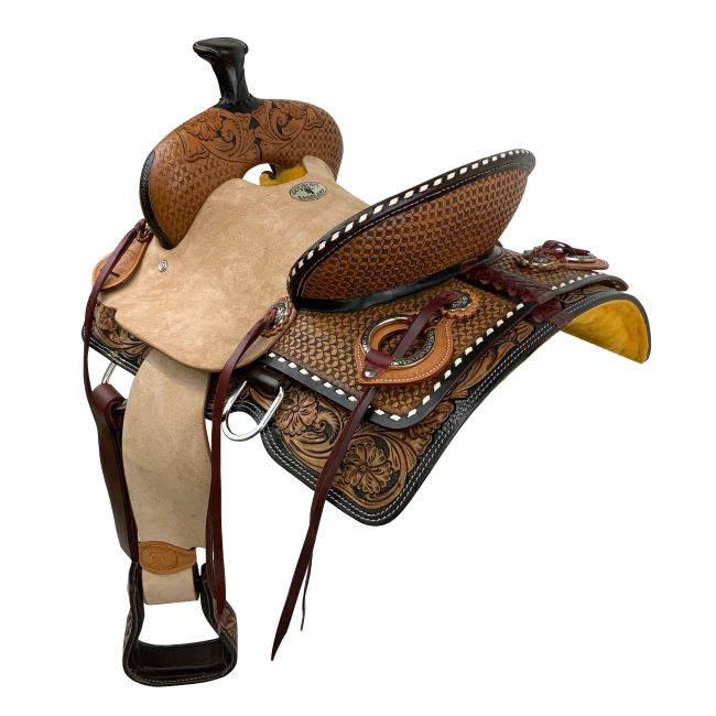 Double T Wildflower Wrangler Roper Style Saddle - 13 Inch #2