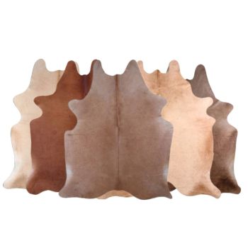 LG/XL Light Toned Brazilian Hair on Cowhide Rug - 40-45 Sq. Ft.